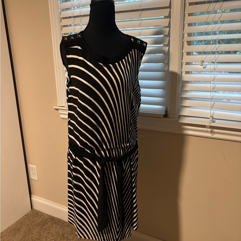White House Black Market Striped Print Mini Dress